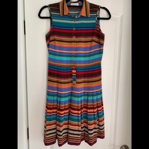 Calvin Klein vintage multi colors pleated dress.